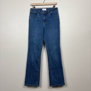 Wrangler Jeans Womens 10 Blue High Rise Bootcut Whiskered 5 Pocket Zip Denim‎